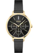 Symphony Gold-Tone and Black Mesh Bracelet Watch - 1502601
